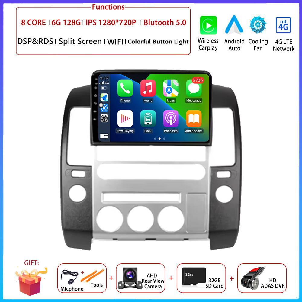 9“ Android OS For Nissan Pathfinder R51 2004 - 2009 Car Radio Stereo Multimedia Video GPS Navigation Player QLED Screen BT 5.0