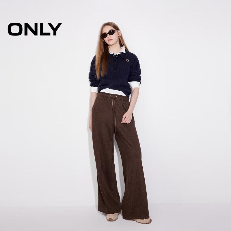 ONLY Women's 2024 Winter Embroidered Straight Leg Casual Pants