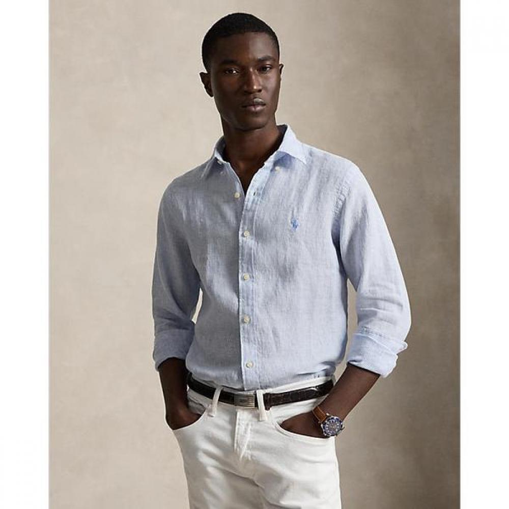 Polo Ralph Lauren Men S claSSic Fit Stripe Linen Shirt Mnpowov16825194400 XS