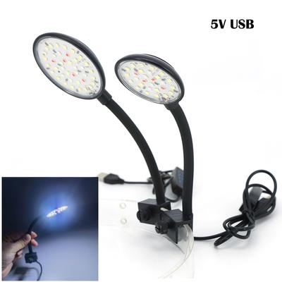 28/40LED 5V USB Aquarium LED Lamp Fish Tank Clip Light Decor Aquatic Plant Grow Multiple Modes Dimmable Lightness Full Spectrum