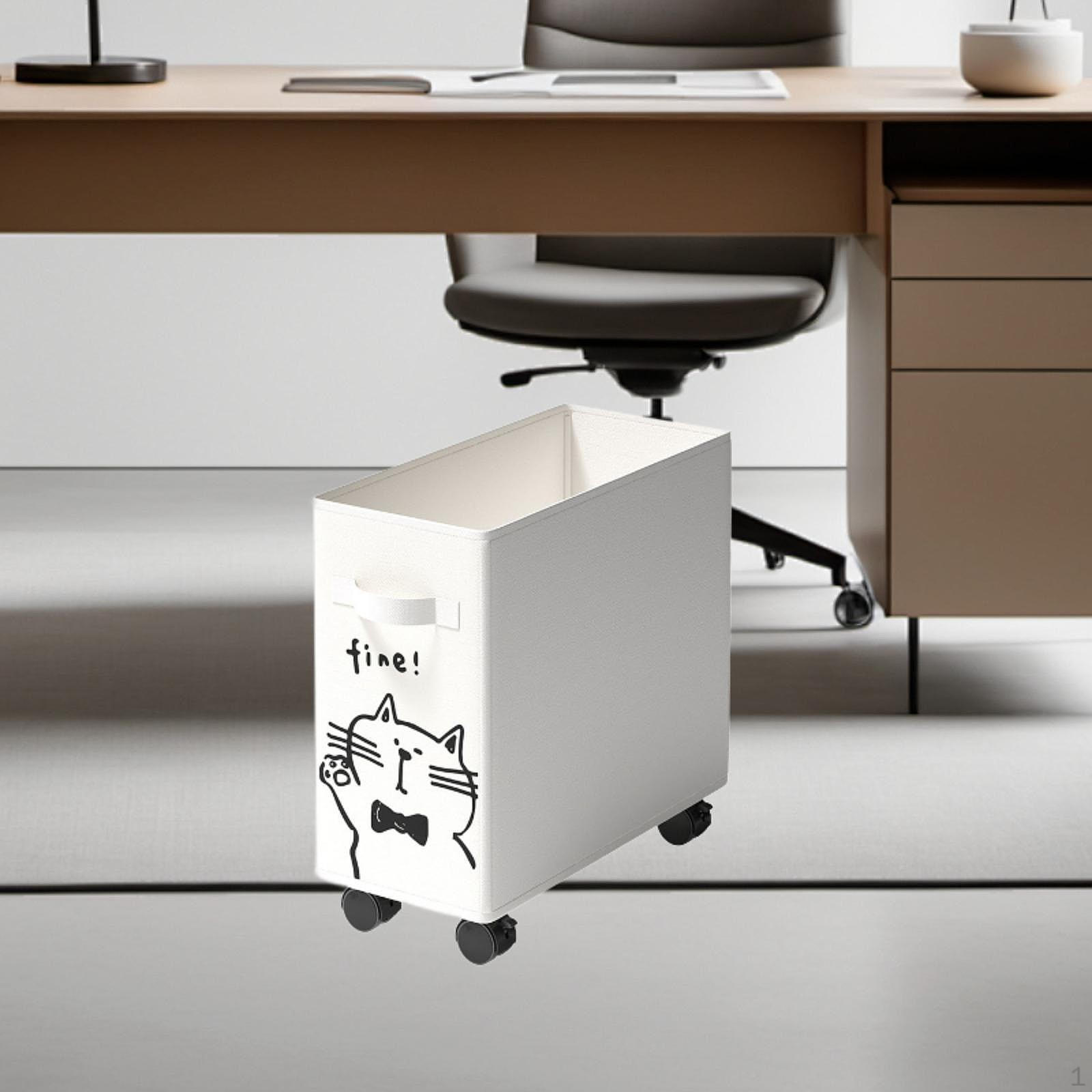 

Компактная тележка на колесах с корзиной для хранения вещей для организации домашнего офиса