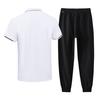 Li-Ning Solid Color Logo Pullover Short Sleeve T-Shirt And Mid-Waist Cuffed Long Pants Casual Sports Set Unisex Sports Set APLU771-2+AYKT551-7
