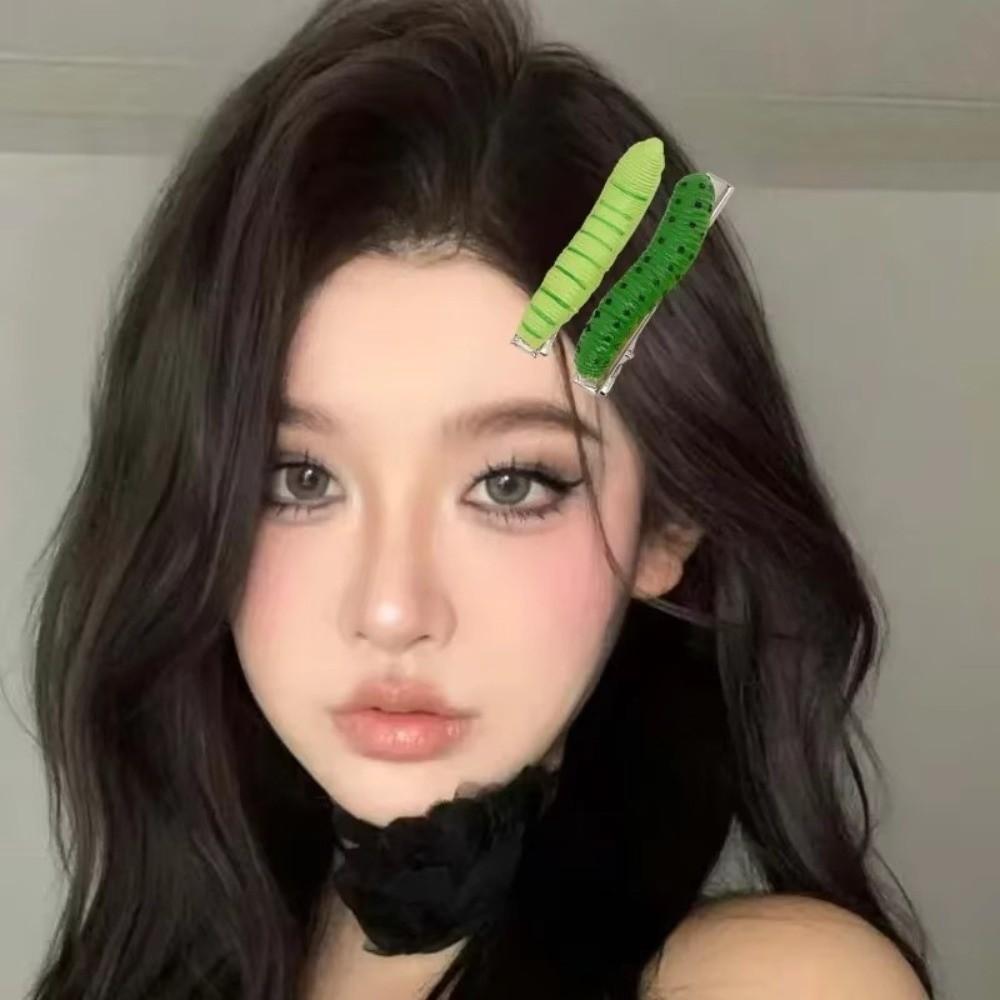 6/12Pcs Creative Caterpillars Hair Clips Prank Halloween Hair Claw  Holiday Pranks