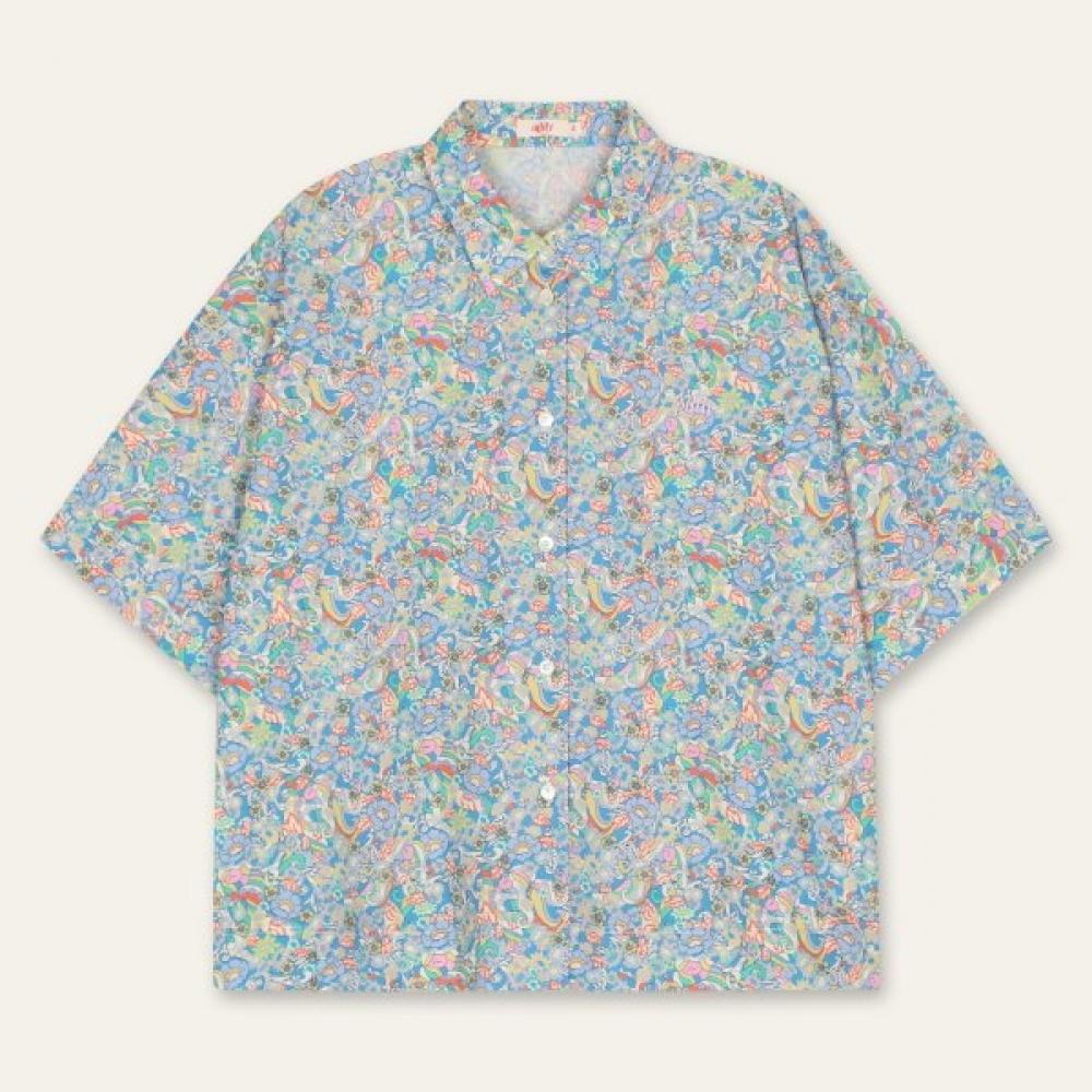 Oilily Pattern Blouse Owhsrbl026 Sky Blue (62)/36(55)