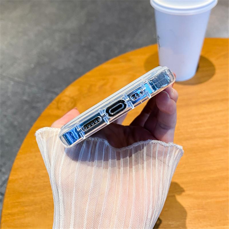 Oglindă de machiaj Suport de protecție pentru cameră Husă pentru telefon pentru Iphone 14 Plus 11 12 13 Pro Max Xs Xr Husă transparentă din silicon de culoare bomboană