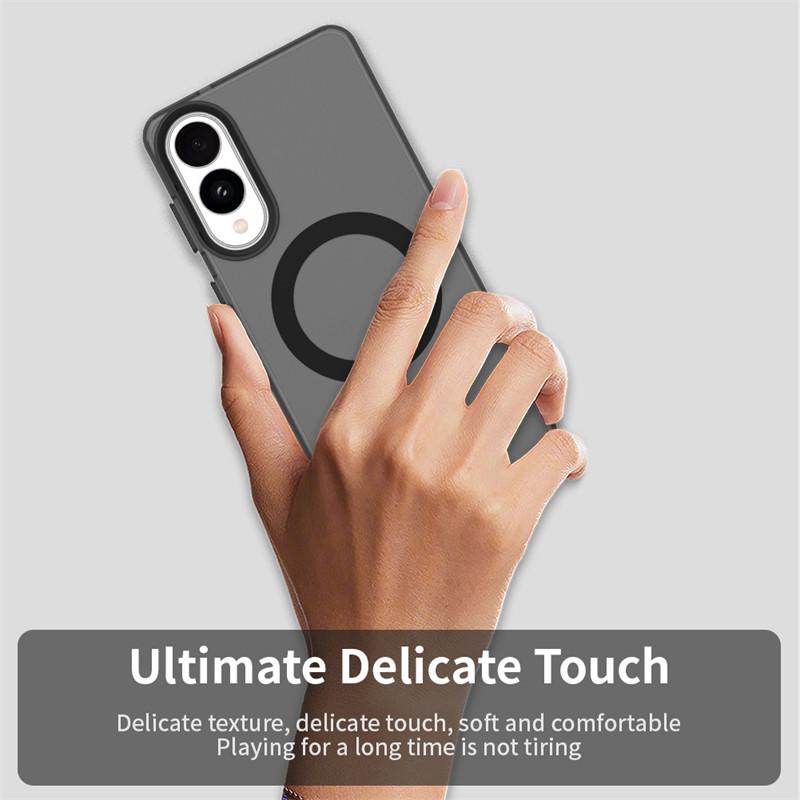For Samsung Galaxy S25 Edge Case Magsafe Wireless Charging Cover Samsung Galaxy S25 Edge S25 Pro Plus S25 Ultra Matte Phone Case