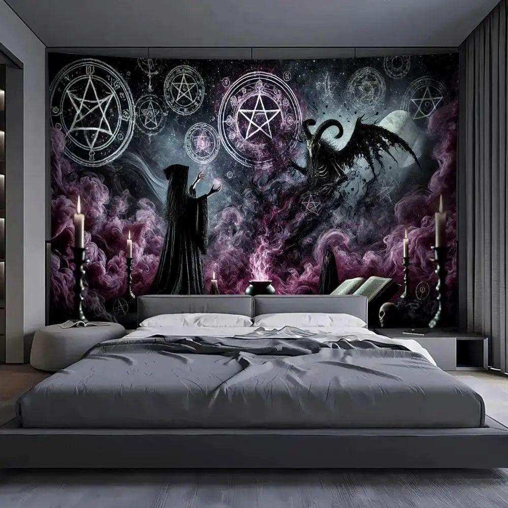 

Vikam s Tapestry: The Dark Magician s Pentagram Halloween 75x100 чорний