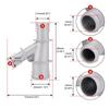 Universal Aluminum Cooling System Hose Fitting 47157 Coolant Hose Junction for Multiple Models Car SUV