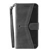 Étui portefeuille pour Samsung Galaxy A57 (5G) - Coque rabat - Cuir synthétique - Support intégré - 3 fentes cartes - Gris