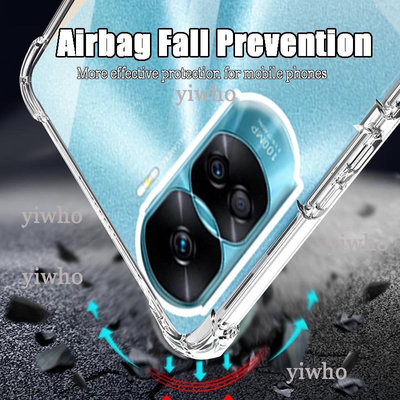 Stoßfestes, durchsichtiges Gehäuse für Honor 90 Lite CRT-NX1, weiche, transparente Silikon-Rückseitenabdeckungen für die Telefonkamera des Honor 90 Lite