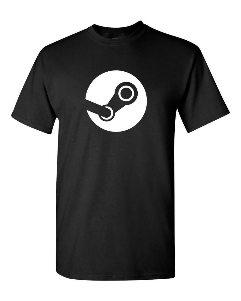 

Логотип Steam PC Gaming Футболка с коротким рукавом Разные размеры Унисекс Футболка S