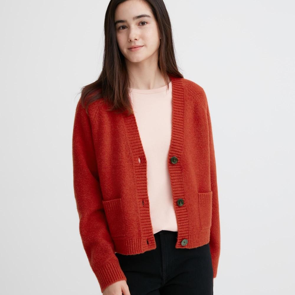 

Короткий кардиган из пряжи UNIQLO JAPAN (Длинный рукав)