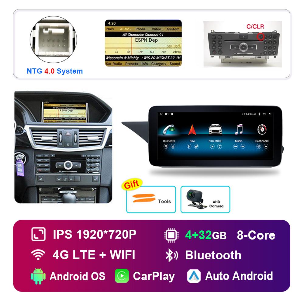 10.25 Inch for Mercedes Benz E Class W212 2009 - 2015 NTG 4.0 4.5 System Android Car Radio Multimedia Player GPS HD Touch Screen