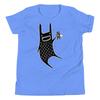 KIDS T-SHIRT Rabbit Monster Kid's Tee Folk Art Goth Action Figure Funny Youth Tee Weird Bunny Gothic Black Rabbit Weirdcore