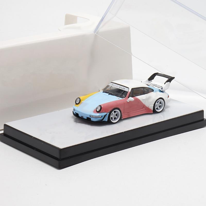 BSC Decode 1:64 RWB 993 964 Full Carbon Matte Black Simulation Alloy Car Model Collection