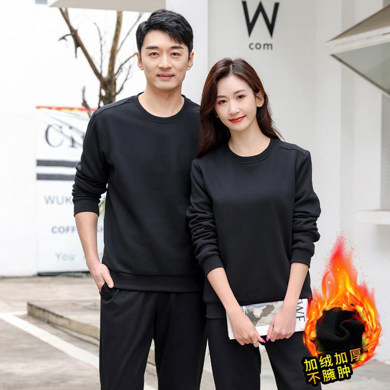 

Осенне-зимний флисовый худи и спортивные штаны для мужчин и женщин 190