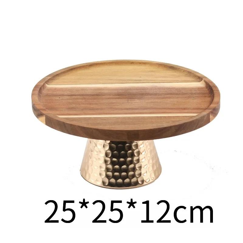 Creative Wooden Fruit Plates Decorative Tray Cake Stand Sweet Plate Treat Dish Desserts Table Accessories Kitchen Utensils Bar T