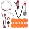 6pcs RC Car Decorative Tools Barricades Metal Capstan Roller Steel Rope Lock Shovel