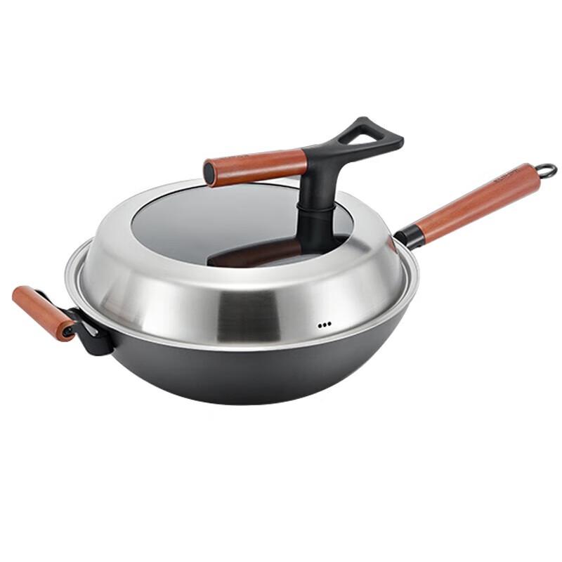SUPOR 32cm Rust-Proof Iron Wok
