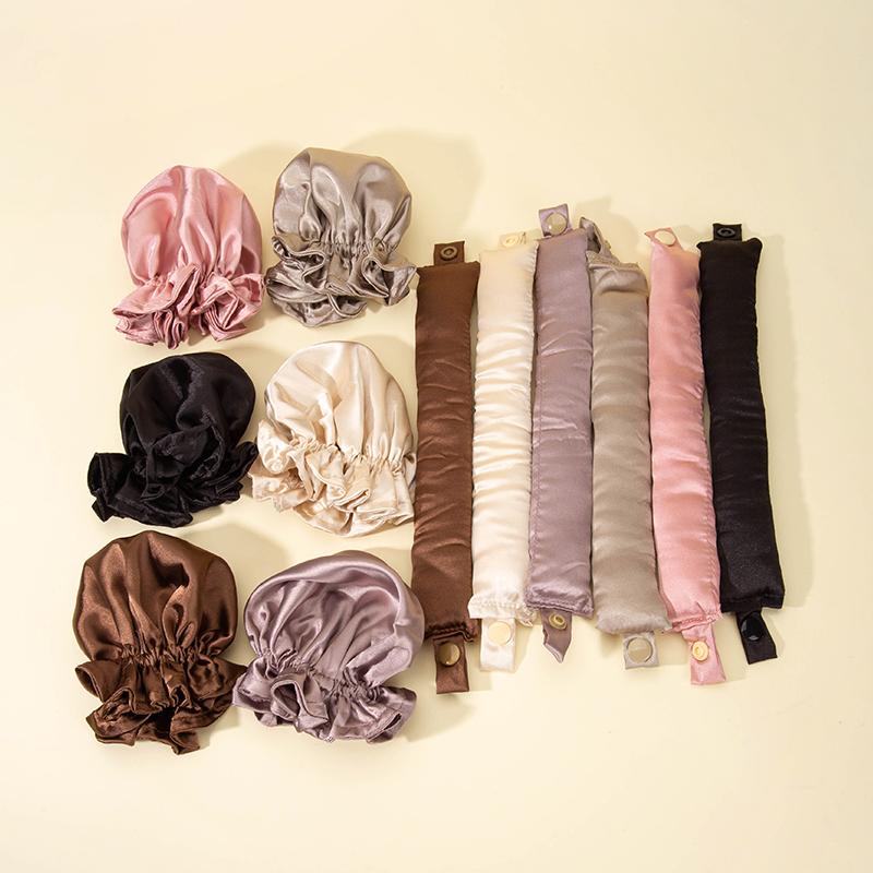 2pcs/set Heatless Hair Curler Silk Curling Headband Foam Curl Rod Lazy Sleeping Hair Rollers Women's No Heat Styling Tools