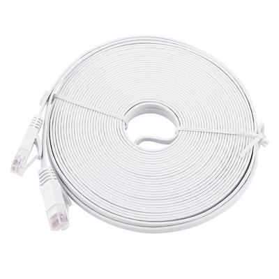 כבל רשת שטוח Ethernet RJ45 CAT6 UTP Patch Router Cables 1000M לבן