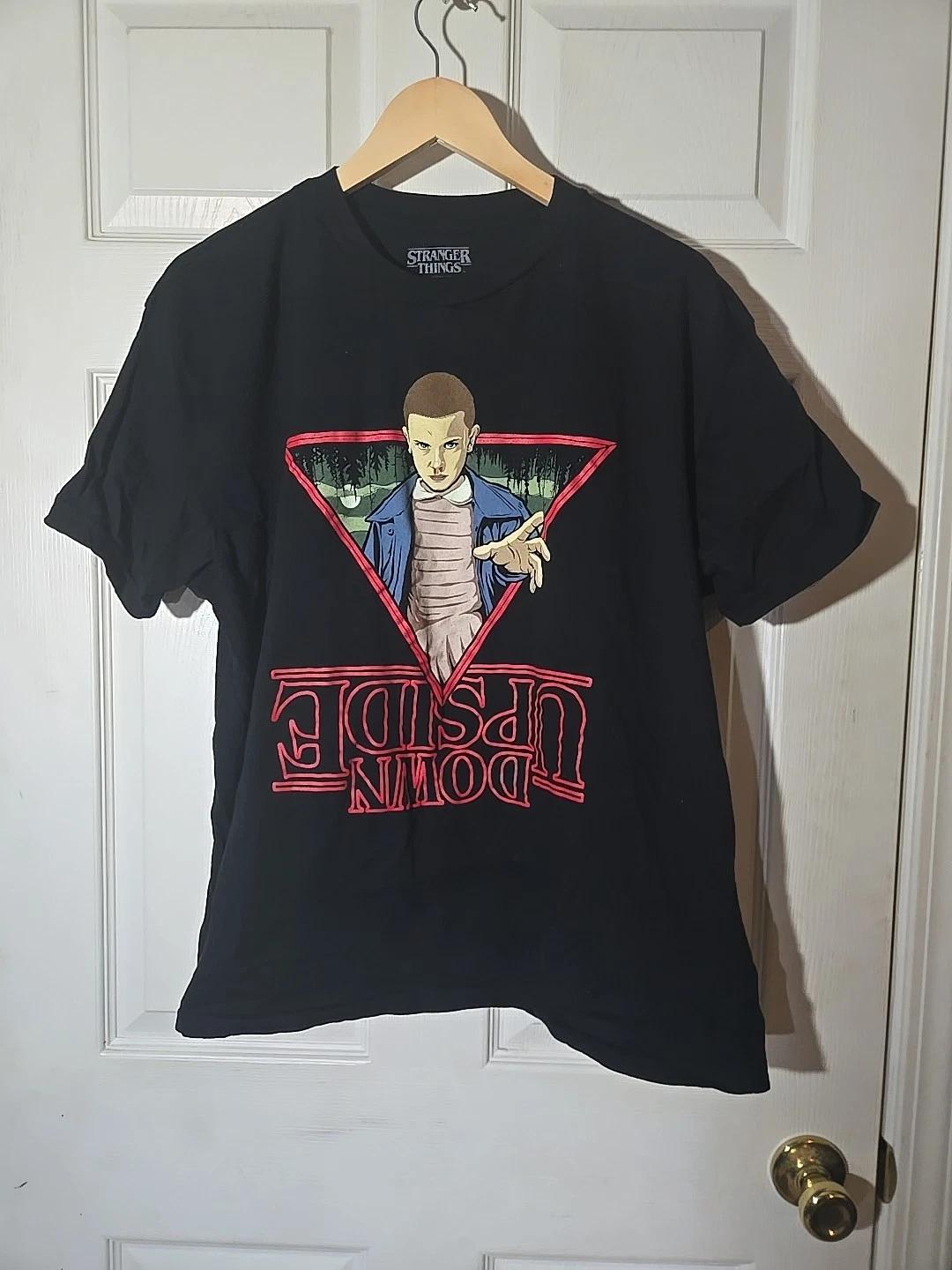 Stranger Things перевернутый мир Одиннадцать Netflix Мужская футболка размер XL 4XL