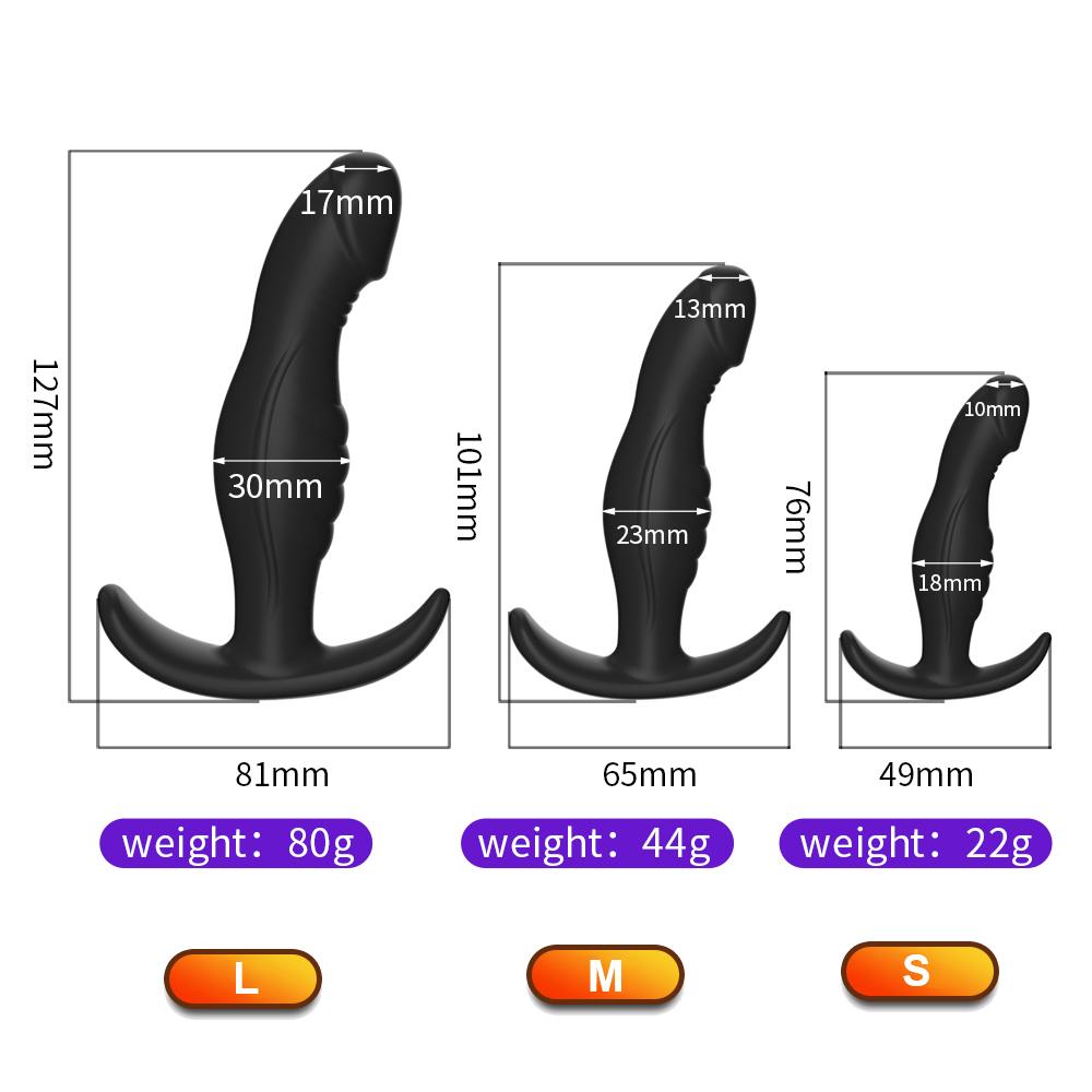 Anal Plug Silicone Butt Plug Realistic Glans Design Textured Prostate Massager Anal Trainer Kit Soft Safe for Beginner Unisex Insert Dildo Masturbator