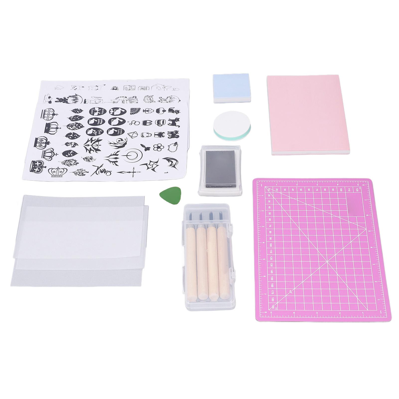 

Набор для резьбы по дереву, набор для самостоятельной работы, мягкая резиновая коробка для хранения ножей для резьбы по дереву, формат А5, фиолетовый комплект для подкладки