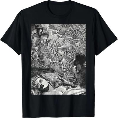 Steampunkový hororový vintage tarotový T-shirt Morový doktor