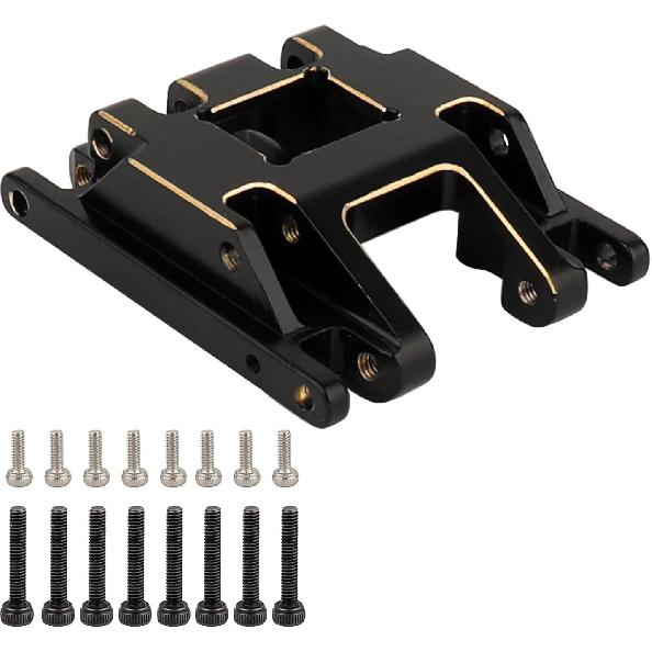 Black Coating Brass Skid Plate Transmission Mount for 1/18 RC Crawler TRX4M Upgrade, 60g