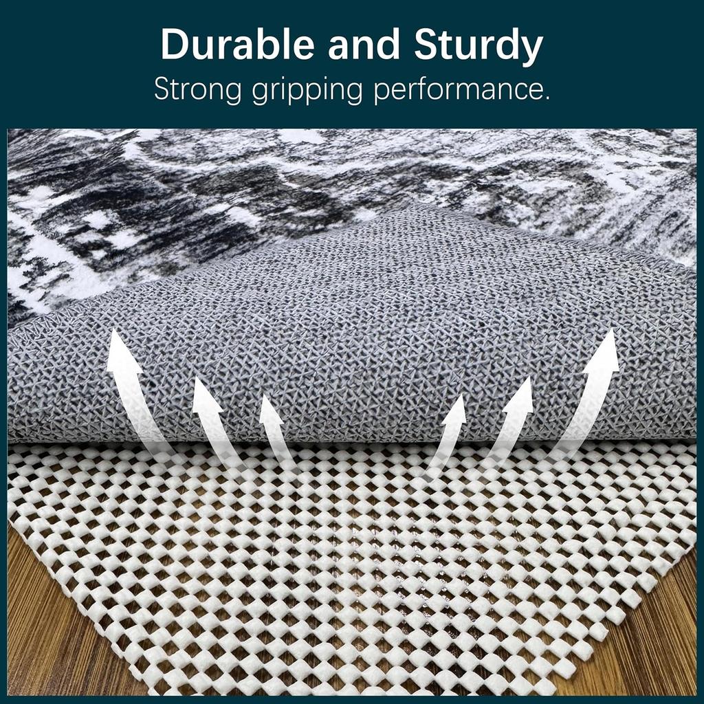 RUGSURE Rug Gripper Pad for Hardwood Floors & Tile Floor - Non Slip Area Rug Pads - Under Carpet Anti Skid Mat - Non Skid Rug Backing, 2x3 Ft