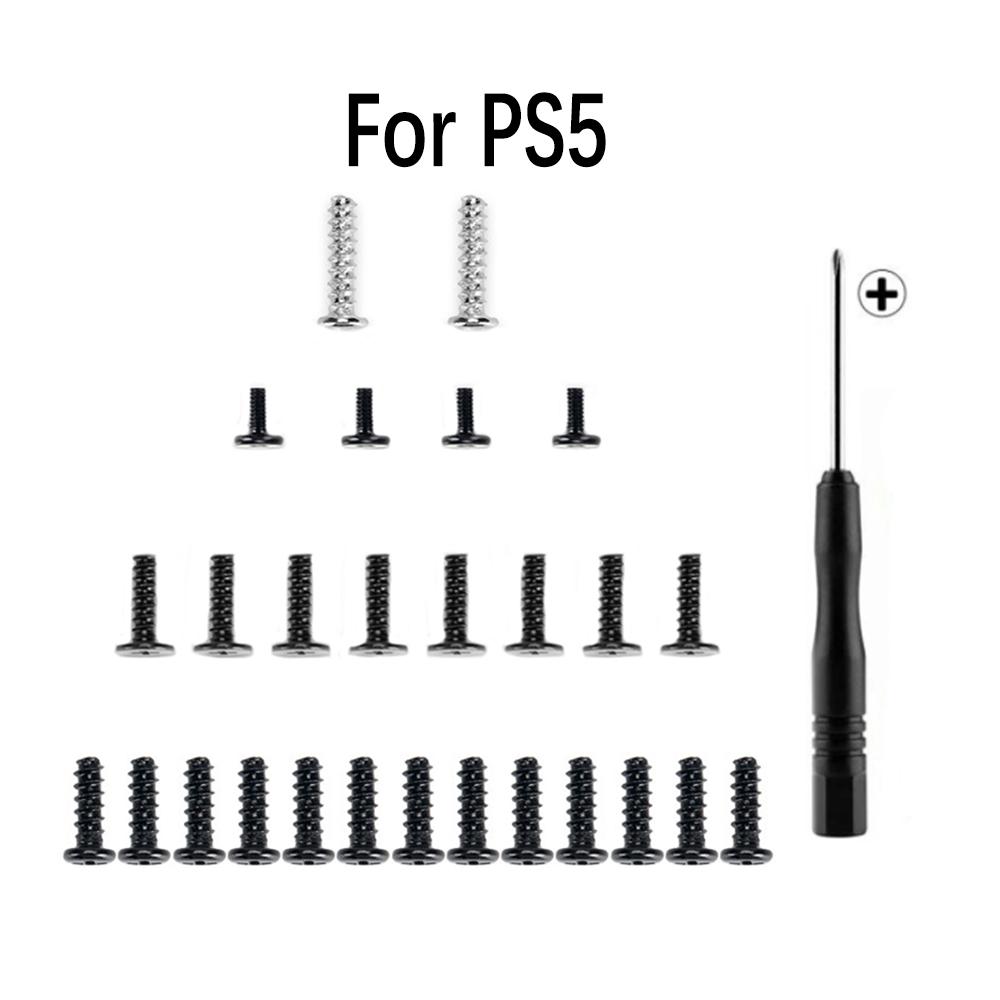 JCD Für PS5 Griff Vollständiger Satz Schrauben Für PS5 Controller Schrauben Kopfschraube Controller Schrauben & Kreuzschraubendreher Werkzeug