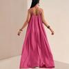 Women’s Sleeveless Maxi Dress Loose Fit Spaghetti Strap Long Flowy Casual Sundress Lightweight Solid Design