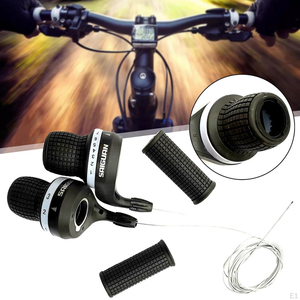 Bicycle Bike Lever 3x7- Mountain Gear Grip (Pair)