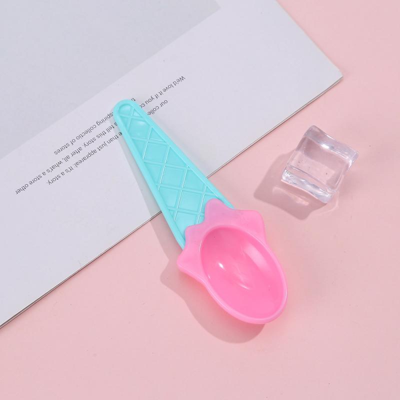 4 ks Barevná lžička na zmrzlinu Roztomilá lžička na pudink Dezertní lžička Nádobí Kreativní dětská lžička Degustační naběračka Nástroje na zmrzlinu