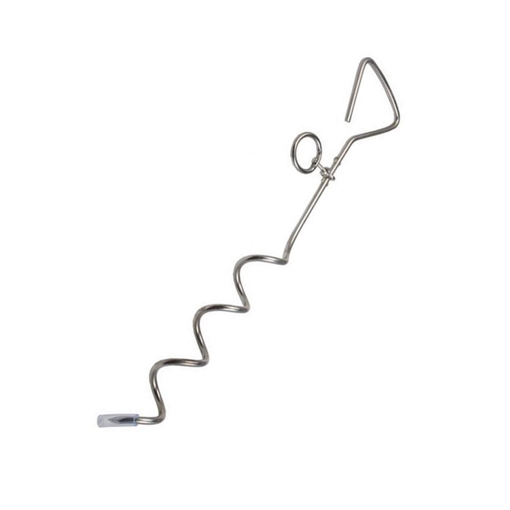 Durability Iron Pet Tie Out Retainer Screw Alloys Spirals Dog Tie Out Stake for Trampolines Swing and Tent