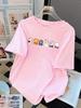 Different Color Cat Paw Combinations Prints Summer T-Shirts Womens Short Sleeve Tees Soft O-Neck Tops Basic Clothes