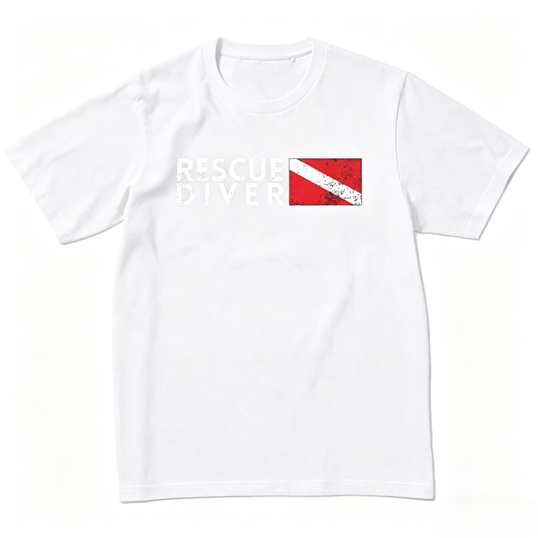 

Extreme Sports Free Diver Rescue Diver Flag Scuba Diving Enthusiast Unisexs Clothing and Womens Clothing Summer New Tshirt 4XL