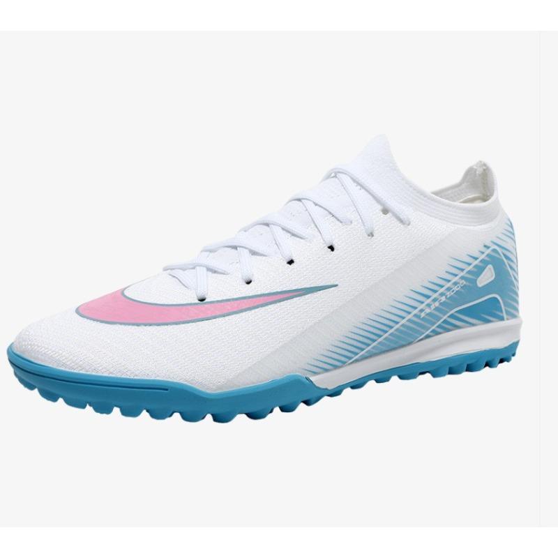 Seamless Fly-woven Football Shoes Men's and Women's Low-top Long Nails Outdoor Grass Broken Nails Professional Football Shoes