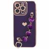 For iPhone 13 Pro Max Case Electroplating Soft TPU Phone Cover with Strap
