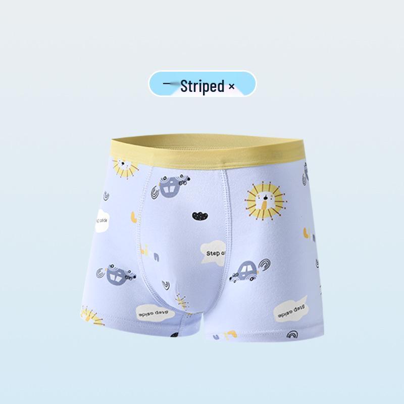 Set of 26 New Boys' Cotton Boxer Briefs - Antibacterial, Skin-Friendly, Breathable Four-Corner Shorts