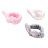 Soft Bunny Ear Makeup Headbands Stretchable Cute Spa Headbands for Makeup Bath Face Wash 3 Pieces Set