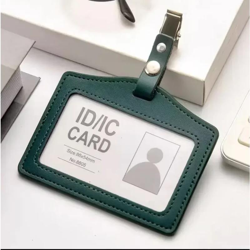 Leather Work Card  Cover Card Clip Cowhide Nameplate Cowhide Nameplate Elevator  Access Control School  Doctor Bus Card