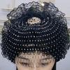 New Flower Embroidery Bonnet Hat Elastic Full Cover Headwear Cover White Hair Breathable Turban Hat Gift