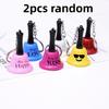 Toys DIY Dog 2pcs Mini Hand Cranked Bell Keychain Metal Bell For Children's Early Education Calling Shaking Bells Pet Bells