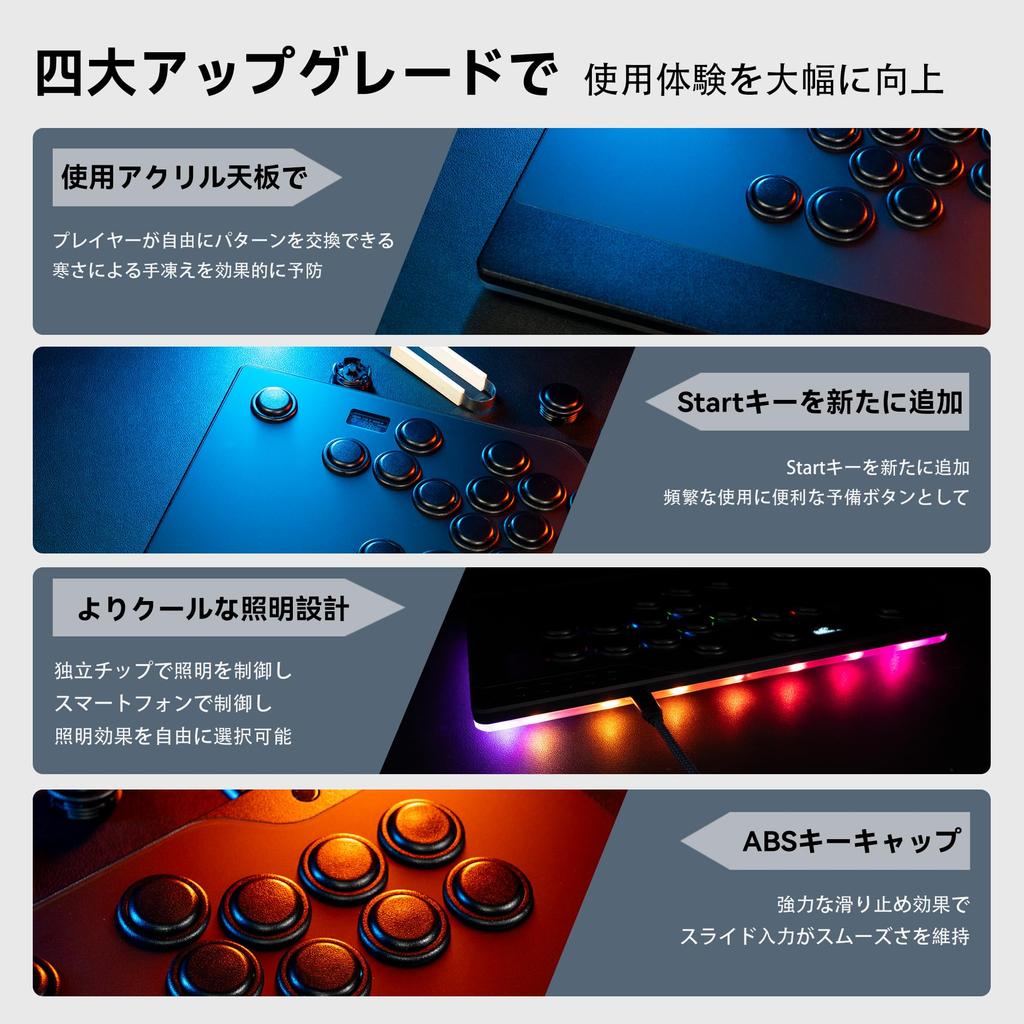 Controlador Arcade TIKITAKA FTG M3 Sem Alavanca com Ativação Super Rápida Liga de Alumínio Kasumi SF6 Jogo Dedicado Estilo Arcade para Switch  2