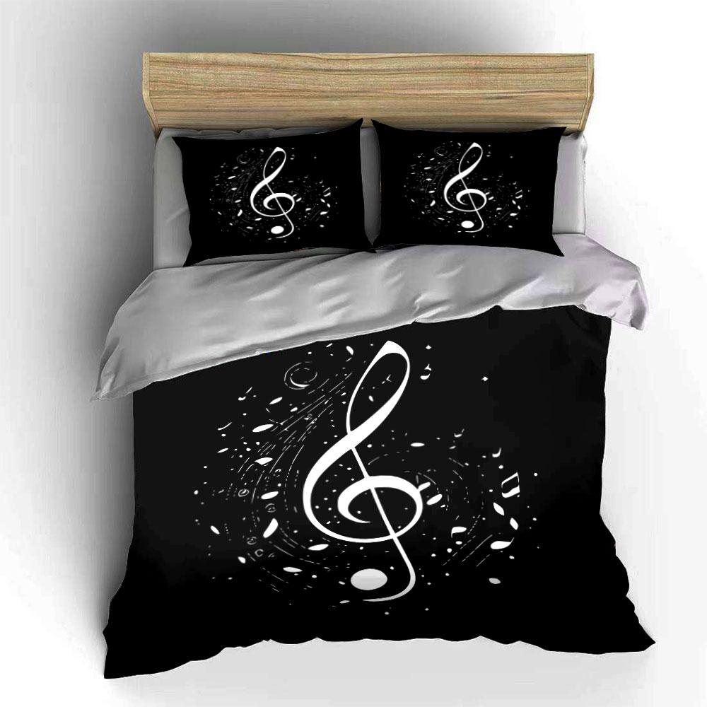 "Elegant Musical Design Three-Piece Set" Kid's and Adults' Bedroom Decor, Exquisite Three-piece Bedding Set Gift