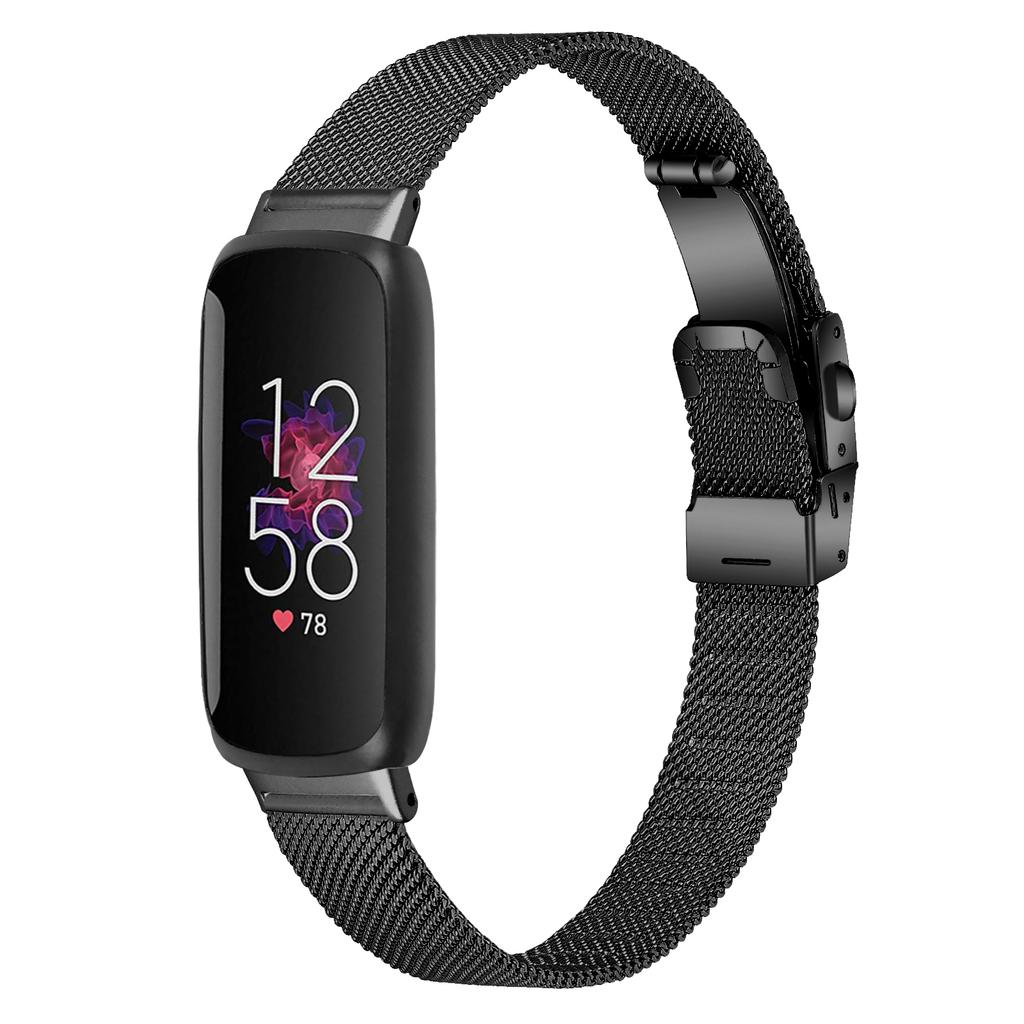 For Fitbit Inspire 3 Stainless Steel Milanese Smart Watch Strap Replacement Wrist Band with Buckle