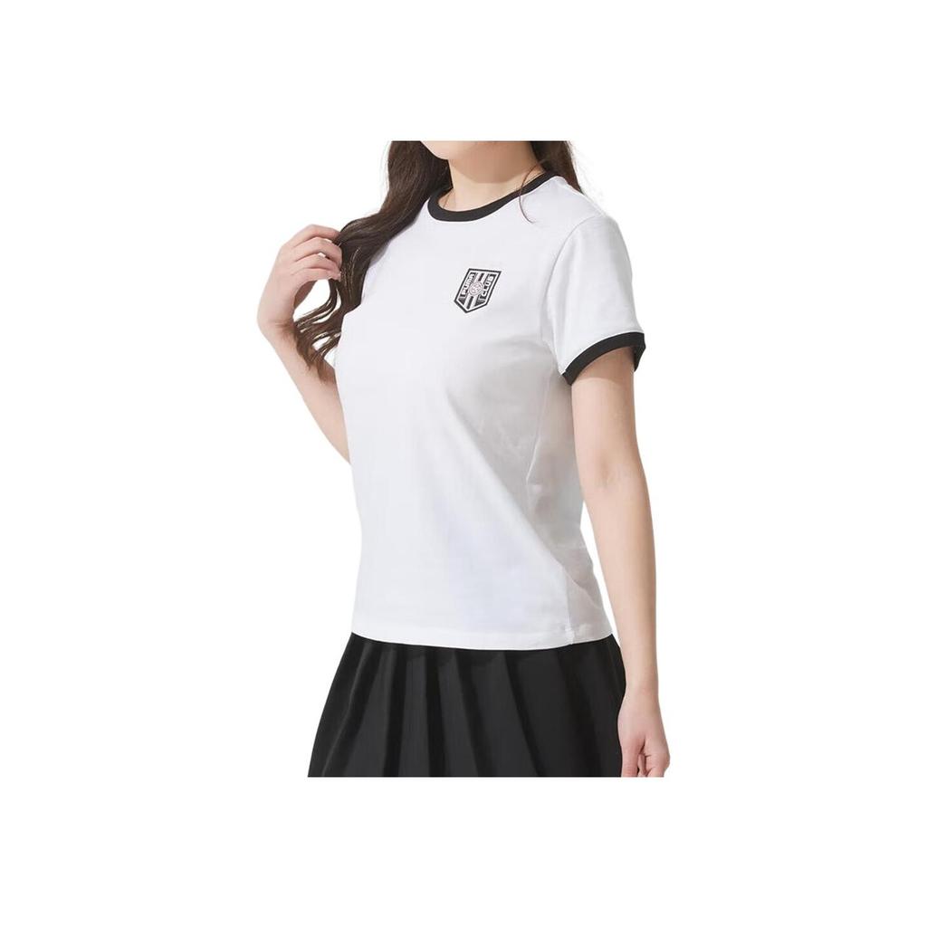 Puma Club Round Neck Sports Casual Fashion Short Sleeve T-Shirt Women T-Shirts White 631725-02