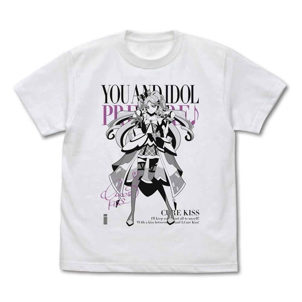 COSPA Kimi to Idol Precure Cure Kiss T-Shirt White M Size